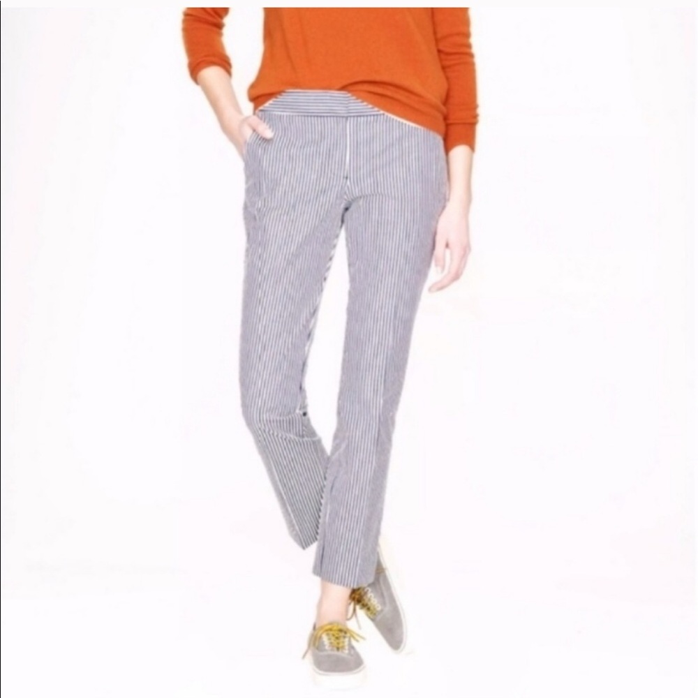 NWT! J. Crew Seersucker Ludlow Slim Garden Pants
